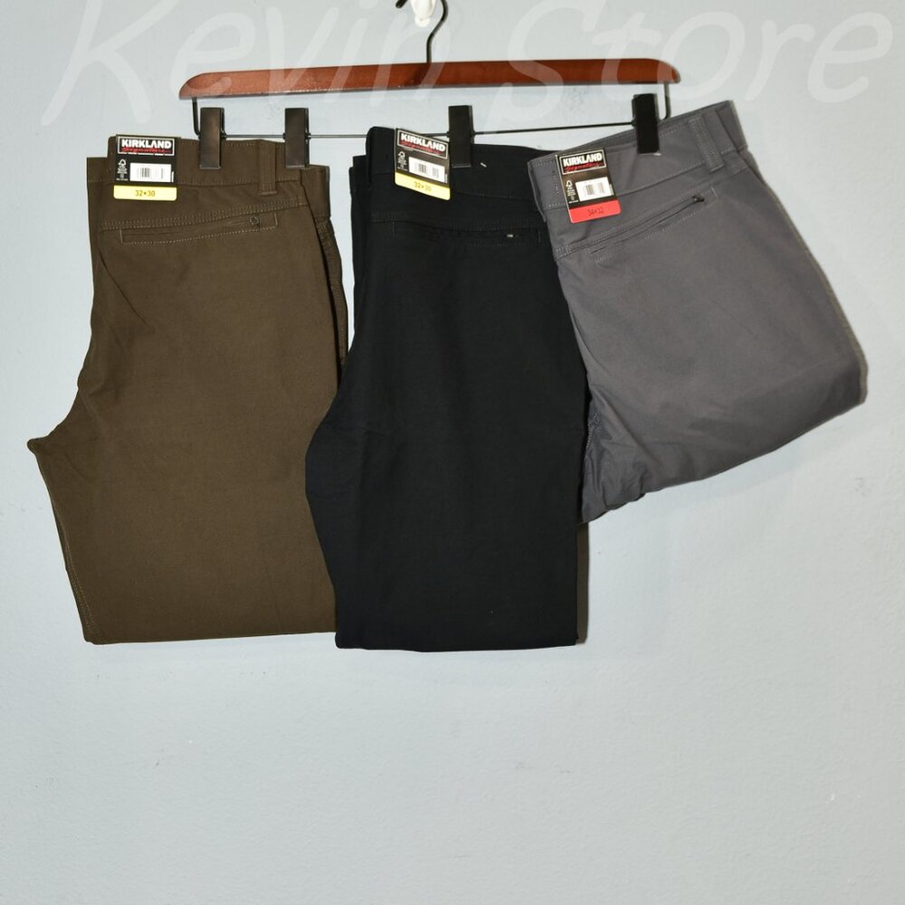 3 pairs Kirkland Signature Men’s Stretch Tech Pant . Price is for‎ 3.